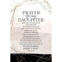 Dexsa Prayer For My Daughter Wood Plaque with Easel and Hanger 6 inches x 9 inches