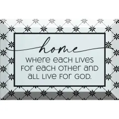 Dexsa Home Where Each Lives Glass Plaque - 6x4
