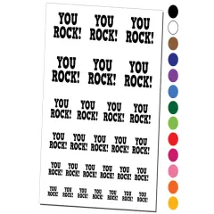 You Rock Teacher School Temporary Tattoo Water Resistant Fake Body Art Set Collection Brown