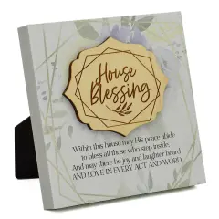 Dexsa House Blessing Meadow Wood Plaque 6 inches x 6 inches