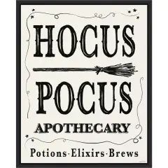 Hocus Pocus Halloween Black by Anne Tavoletti Canvas Art Framed