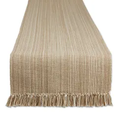DII Variegated Taupe Fringe Table Runner