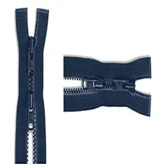 #3 Molded Vislon YKK Jacket 2-Way Lightweight Separating Zipper - Choose Your Length - Color: Navy #560 - Made in The United States (1 Zipper Per Pack) (22" Inches)