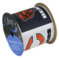 Bears NFL Printed Ribbon 2-1/2-Inch Width, 9 Foot Spool