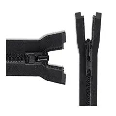 #10 Reversible Extra Heavy Duty Molded Vislon Zipper - Choose Your Length - Color Black - 1 Zipper Per Pack - Made in The United States (28" Inches)