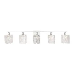 Phineas 5 light Chrome and Clear Crystals wall sconce