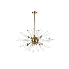 Sienna 36 inch crystal rod pendant in gold