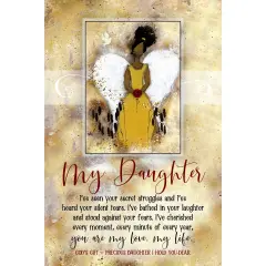 Dexsa My Daughter Whispers of the Heart 6"x9" Wood Plaque with Hanger and Easel