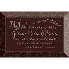 Dexsa Mother, Thank You Glass Plaque with Easel and Hanger 4 inches x 6 inches