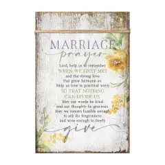 Dexsa Marriage Prayer Wood Plaque with Easel and Wall Hanger 6"x9"