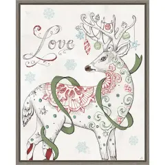 Christmas Season V by Daphne Brissonnet Canvas Art Framed