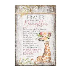 Dexsa Prayer For Our Daughter Wood Plaque with Easel and Wall Hanger 6"x9"