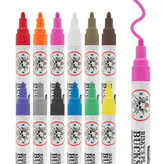 Risky's Tools of the Trade Platinum 3mm Buckshot Acrylic Paint Pens 12 Pack for Graffiti or Fine Art