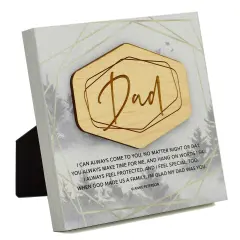 Dexsa Dad I Can Always Meadow Wood Plaque 6 inches x 6 inches