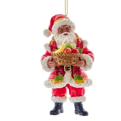 5" African American Kwanzaa Santa Ornament &ndash; Unique Cultural Christmas Decoration