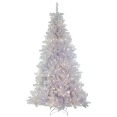 7.5' Christmas Tree White Douglas Fir Color+Clear LED - HOLIDAY TREE