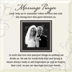 Dexsa Marriage Prayer Beveled Glass Photo Frame with Easel