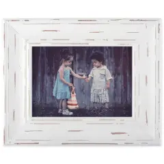DIIFarmhouse Distressed Picture Frame White