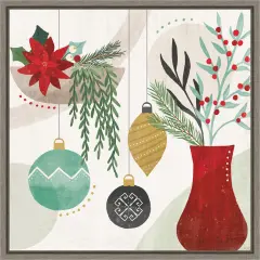 Deco Holiday III by Veronique Charron Canvas Art Framed