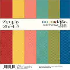Simple Stories Double-Sided Paper Pad 6"X8" 24/Pkg-Color Vibe Bolds