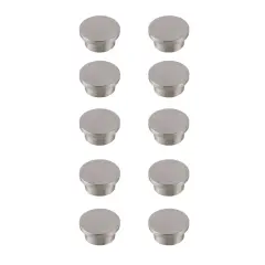 Trovon 1.6" Diameter Brushed NickelOversize Round Knob Multipack (Set of 10)