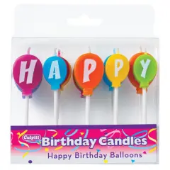 Happy Birthday Balloons Specialty Candles, 1 Set