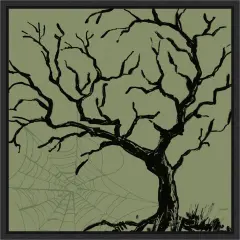 Haunted Halloween V by Anne Tavoletti Canvas Art Framed