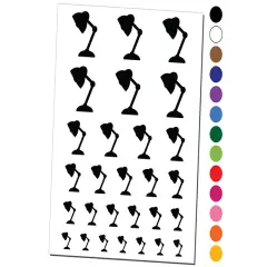 Desk Lamp Temporary Tattoo Water Resistant Fake Body Art Set Collection Purple