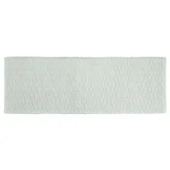 mDesign Bathroom Cotton Rectangular Rug, Long Runner, 60" x 21"