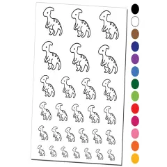 Baby Nursery Parasaurolophus Dinosaur Temporary Tattoo Water Resistant Fake Body Art Set Collection Hot Pink