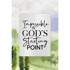 Dexsa Impossible Is God's Wood Plaque with Easel and Wall Hanger 6"x9"