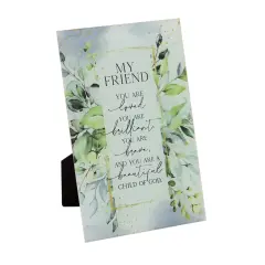 Dexsa My Friend Glass Plaque with Easel - 6"x9"