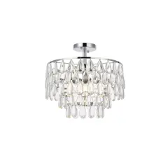 Mila 16 inch flush mount in chrome