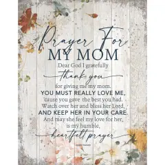 Dexsa Prayer For My Mom Wood Wall Plaque 11.75"x15"