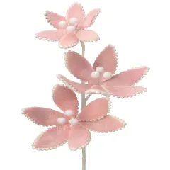 FROSTED TRIPLE CANDY POINSETTIA STEM PAPK