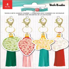 Peppermint Kisses Shaker Charm Tassels - Vicki Boutin