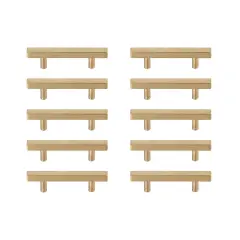 Dior 3" Center to Center Brass Bar Pull Multipack (set of 10)