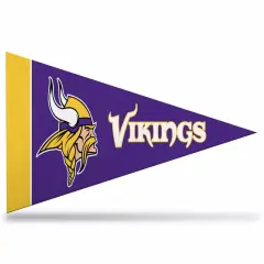 8 Pack Vikings Mini Pennants, 4" x 9"