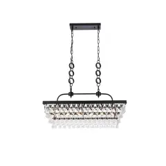 Nordic 32 inch rectangle pendant in black