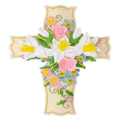 Bucilla Felt Wall Hanging Applique Kit-Floral Cross