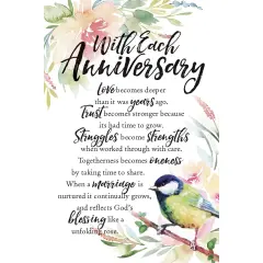 Dexsa With Each Anniversary Woodland Grace Series 6" x 9" Wood Plaque with Easel