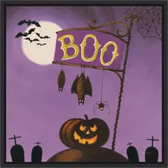 Happy Haunting IV by Lisa Audit Framed Canvas Wall Art