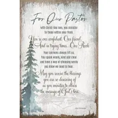 Dexsa For Our Pastor Inspirational Wood Plaque 6 inches x 9 inches