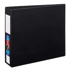 Avery Heavy-Duty Binder, 2" One-Touch Rings, 540-Sheet Capacity, Label Holder, DuraHinge, Black (79992)