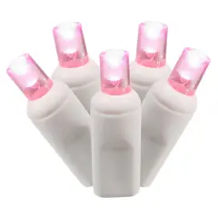 100Lt Pink LED / White Wire WA EC Set 4 in x 34 ft.