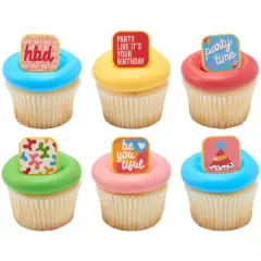 Joyful Expressions Assortment Cupcake Rings, 12ct