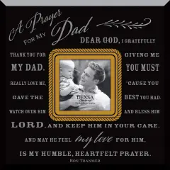Dexsa Prayer For My Dad Glass Photo Frame with Easel 12"x12"