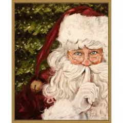 Secret Santa by Patricia Pinto Canvas Art Framed