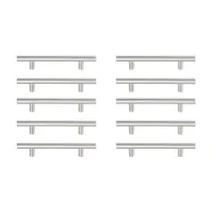 Quinn 4" Center to Center Brushed Nickel Bar Pull Multipack (set of 10)