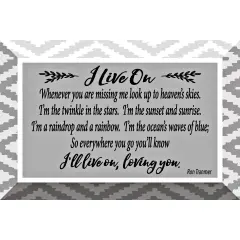 Dexsa I Live On Glass Plaque with Easel 4 inches x 6 inches